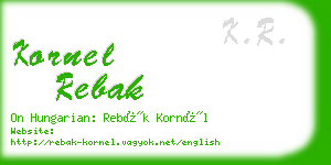 kornel rebak business card